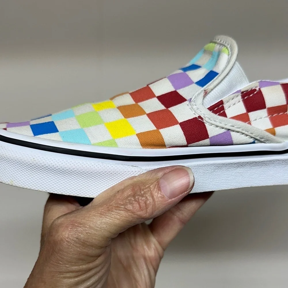 Vans Multicolor Checkered Slip-On Sneakers women’s 7.0 men’s 5.5